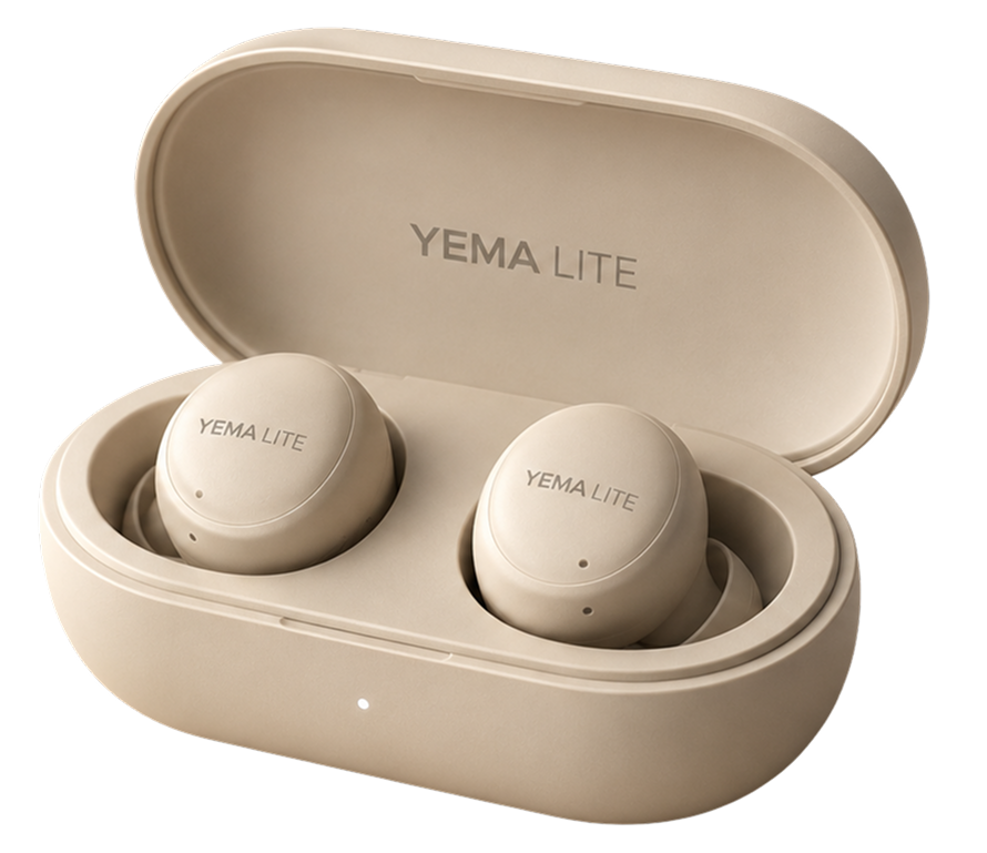 floating yema lite earbuds in case